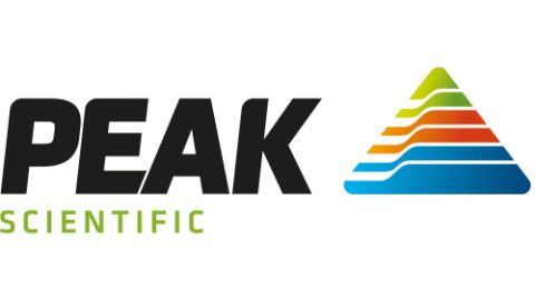 A logo for the brand PEAK Scientific