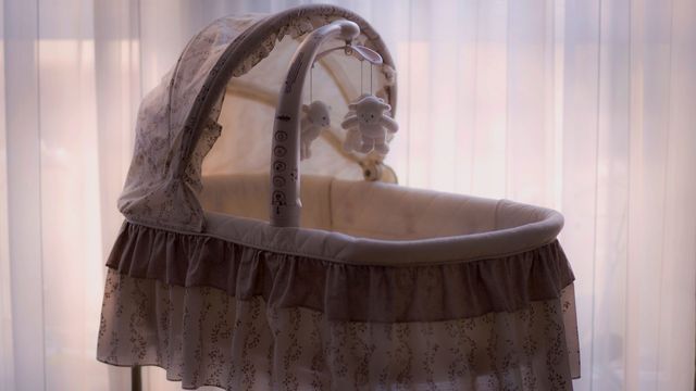 A baby's cot. 