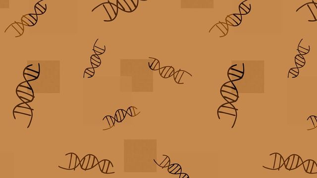 DNA double helix scribbles.  